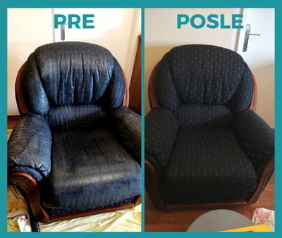 Pre i posle pranja fotelje